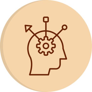 Eleştirel Düşünme Ağı simgesi, vektör illüstrasyonu