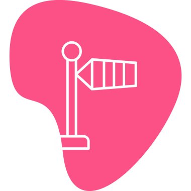 Modern Rüzgar İşareti simgesinin vektör illüstrasyonu                