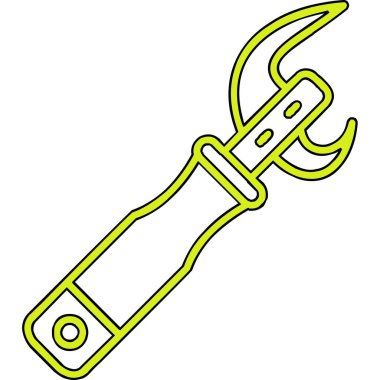 Konserve açacağı. Web simgesi basit illüstrasyon             