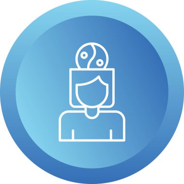 Stres Yönetimi simgesi, vektör illüstrasyonu basit tasarım