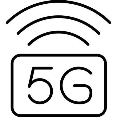 5g Wifi Sinyal Simgesi Basit Simge, Vektör Resimleri