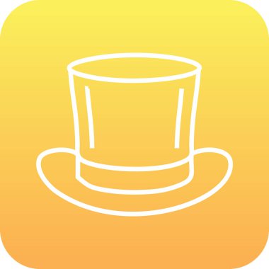 Sihirli Şapka web simgesi, vektör illüstrasyonu 