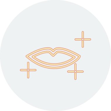 Kadın dudakları, makyaj vektörü illüstrasyonu 