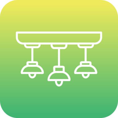 Asılı Lambalar simgesinin vektör illüstrasyonu           