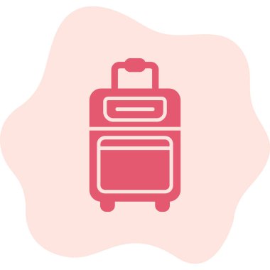 Bavul web simgesi, vektör çizim