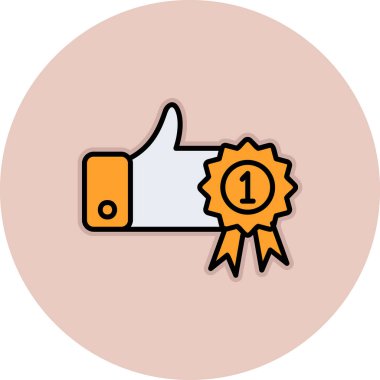 Birinci Ödül ikonu vektör illüstrasyonu