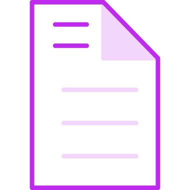 belge dosya simgesi vektör illüstrasyonu 