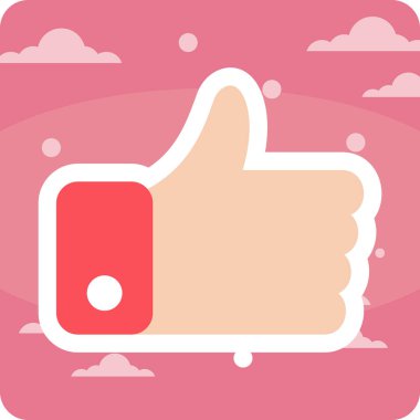 Baş parmak işareti. Basit resimleme