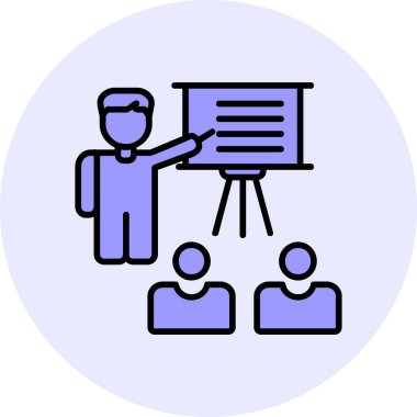 personel eğitim simgesi, vektör illüstrasyonu basit tasarım