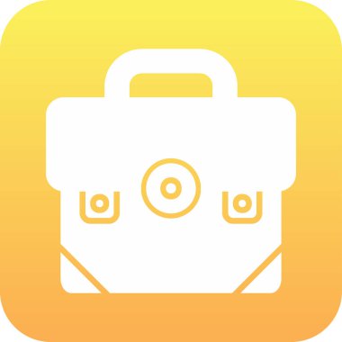 Bavul. Web simgesi basit illüstrasyon 