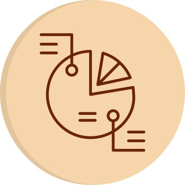 Pasta çizelgesi simgesi, vektör illüstrasyonu 