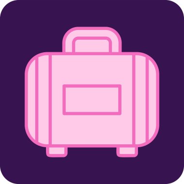 Bavul web simgesi, vektör çizim