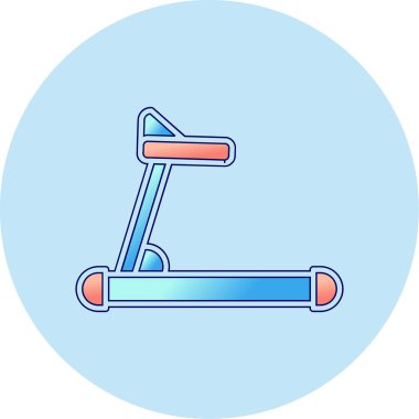 koşu bandı web simgesi, vektör çizim 