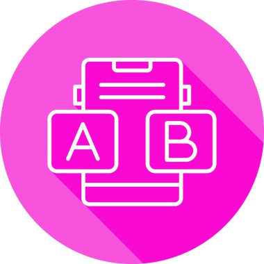 Modern test simgesinin vektör illüstrasyonu 