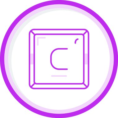 Karbon modern simgesinin vektör illüstrasyonu                      