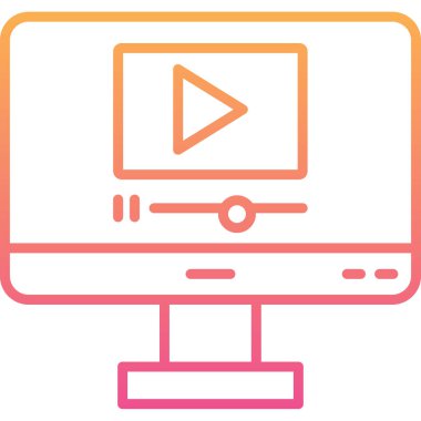 video. Web simgesi basit illüstrasyon 