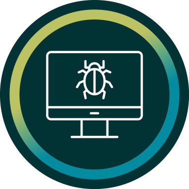 bilgisayar ekranı simgesi, vektör illüstrasyonu basit tasarım