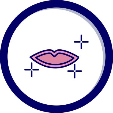 dudak simgesi web basit illüstrasyon