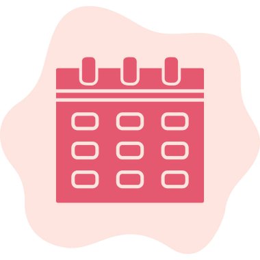 Takvim simgesi, vektör illüstrasyonu basit tasarım