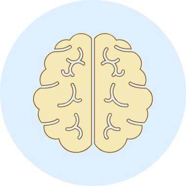Beyin. Web simgesi basit illüstrasyon 