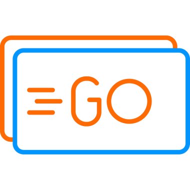 Go web simgesi, vektör illüstrasyonu 