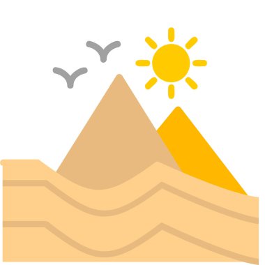 Dune simgesi çizgi vektör çizimi 