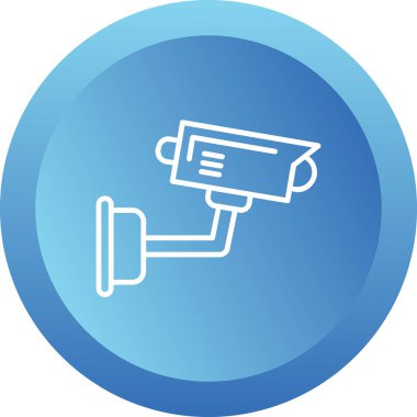 Bir CCTV kamerasının vektör simgesi, illüstrasyon  