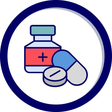 Tıbbi hap vektör ikonu tasarımı 