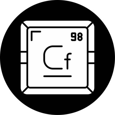 Periyodik tablo simgesinin Kaliforniya kimyasal elementi