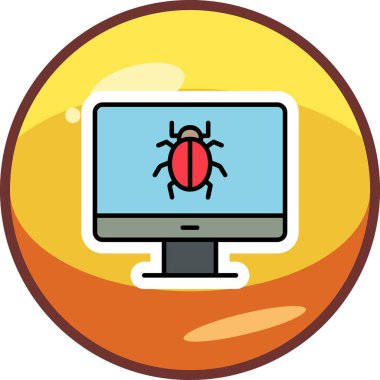 bilgisayar ekranı simgesi, vektör illüstrasyonu basit tasarım