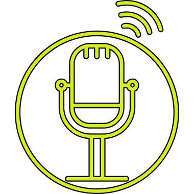 mikrofon web simge vektör çizim 