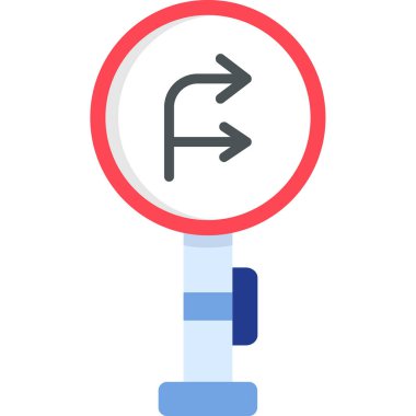 Yol işaretleri simgesinin vektör illüstrasyonu 