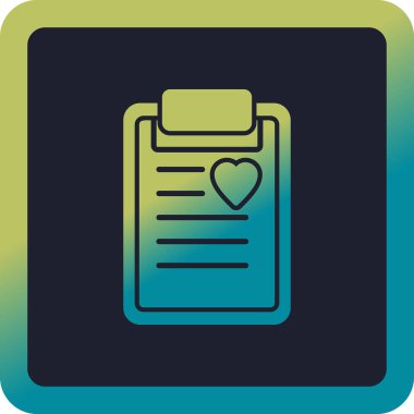 sağlık raporu simgesi vektör illüstrasyon 