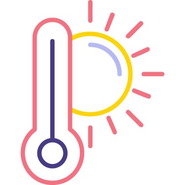  yüksek sıcaklık vektör simgesi