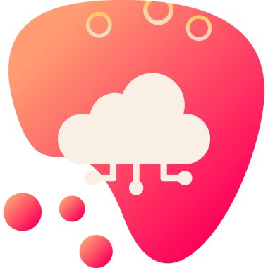 bulut hesaplama web simgesi vektör illüstrasyonu 