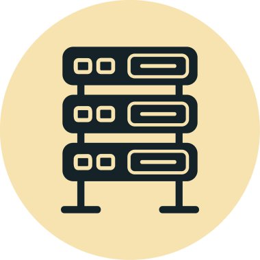 Sunucu. Web simgesi basit illüstrasyon