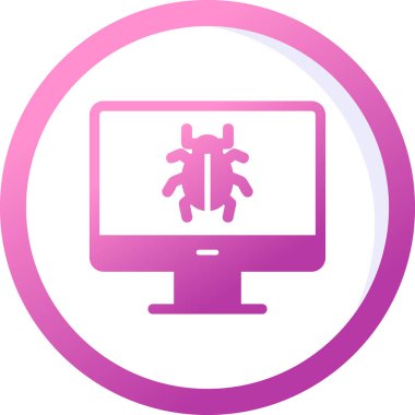 bilgisayar ekranı simgesi, vektör illüstrasyonu basit tasarım