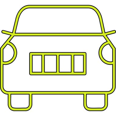 araba web simgesi basit illüstrasyon 