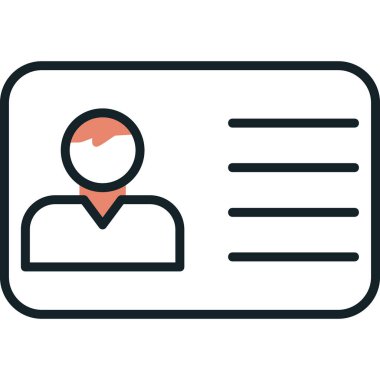 Ofis Kimliği Web simgesi, vektör illüstrasyonu