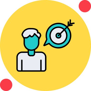 Amaç ağ simgesi vektör illüstrasyonu