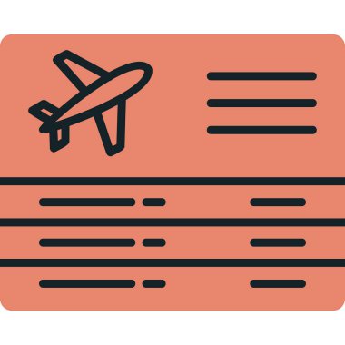 Seyahat ikonunun vektör illüstrasyonu. Ayrılışlar                   