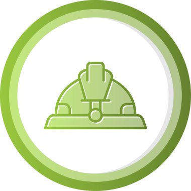 Güvenlik Miğferi Web simgesi, vektör illüstrasyonu