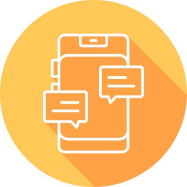 Sohbet baloncukları simgesi, vektör illüstrasyonu basit tasarım