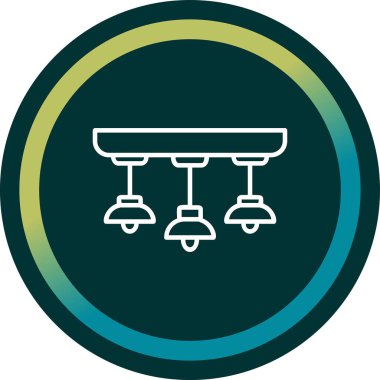 Asılı Lambalar simgesinin vektör illüstrasyonu           