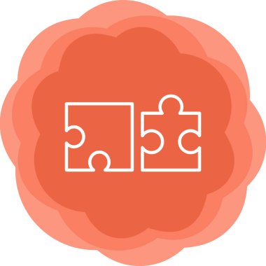 vektör illüstrasyonu, bulmaca ögesi simgesi 