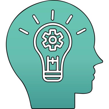 Fikir simgesinin vektör illüstrasyonu 