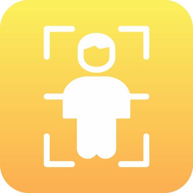 Vücut Tarama Web simgesi, vektör illüstrasyonu