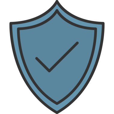 kalkan simgesi web basit illüstrasyon