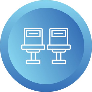 sandalye simgesi, vektör illüstrasyonu basit tasarım