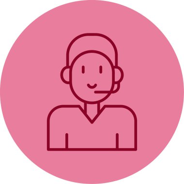 Müşteri Destek kutsal kişilerin resmi, vektör çizim 